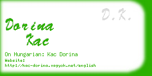 dorina kac business card